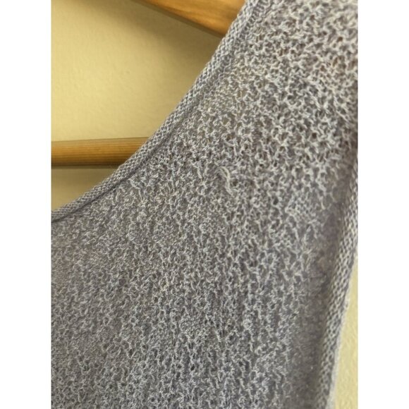 Eileen Fisher Wool Knit Scoop Neck Sleeveless Cami Top Blue Size Large - Picture 6 of 8